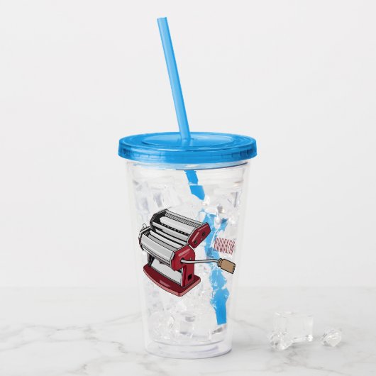 Verre En Acrylique Illustration d'un fabricant de pâtes alimentaires (Devant glace)