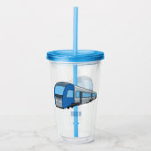 Verre En Acrylique Illustration d'un train électrique (Devant)