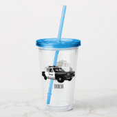 Verre En Acrylique Illustration d'une voiture de police (Dos)