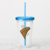 Verre En Acrylique Illustration Pan flûte / panpipes (Devant)