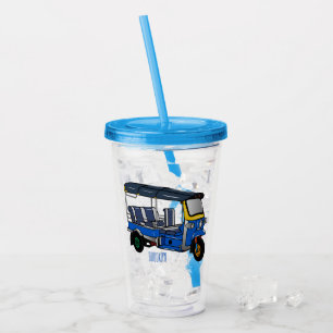 Verre En Acrylique Illustration Tuk tuk