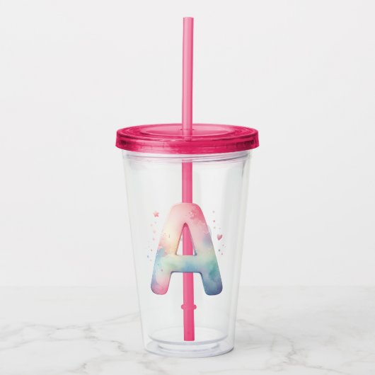 Verre En Acrylique Imaginaire aquarelle - Paruline acrylique personna (Devant)