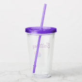 Verre En Acrylique Impression à lèvres mignonne (Dos)