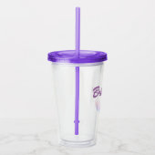 Verre En Acrylique Impression à lèvres mignonne (Droite)