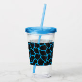 Verre En Acrylique Imprimer Giraffe Bleue (Dos)