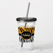 Verre En Acrylique Imprimer Zebra (Dos)