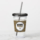 Verre En Acrylique Infirmière personnalisée Est Cheetah RN Graduation (Dos)