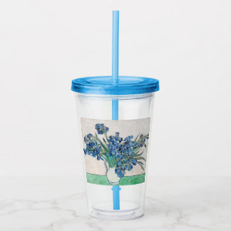 Verre En Acrylique Iris bleus par Vincent Van Gogh Beaux-Arts