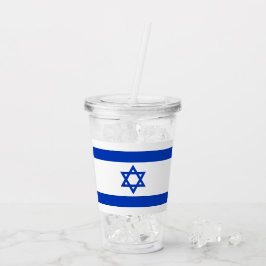 Verre En Acrylique Israël drapeau patriotique moderne (Dos glace)