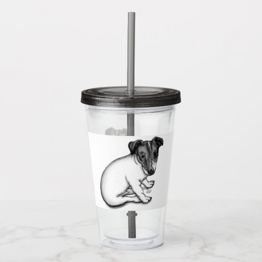 Verre En Acrylique Jack Russell Puppy 10 semaines (Devant)