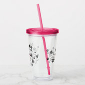 Verre En Acrylique J'aime mes Empreintes de pattes de chien Carlin (Gauche)