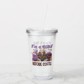 Verre En Acrylique Je suis sorcière avant le café (Dos)