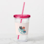 Verre En Acrylique Je suis un chat intérieur drôle (Dos)