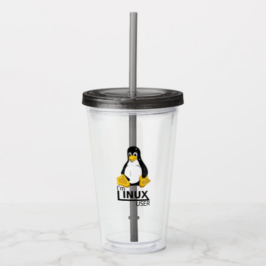Verre En Acrylique Je suis un utilisateur Linux (Devant)