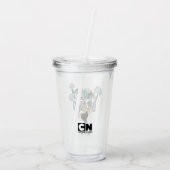 Verre En Acrylique Johnny Bravo Palm Tree Nom (Dos)