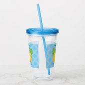 Verre En Acrylique Joli ananas Tropical Pina Colada Romantique (Gauche)