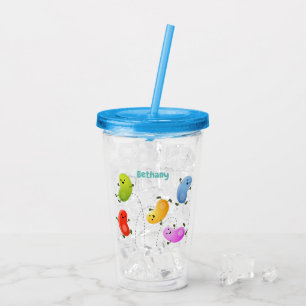 Verre En Acrylique Jolie jellybeans bondissant dessin animé