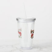 Verre En Acrylique Jolie vache de Noël mignonne (Gauche)