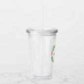 Verre En Acrylique Jolies fleurs de printemps Wreath Monogrammé (Droite)