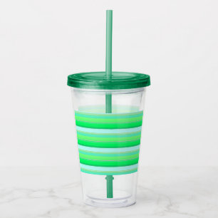 Verre En Acrylique Jolies rayures vert aqua