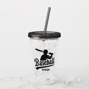 Verre En Acrylique Joueur de baseball personnalisé et couleur