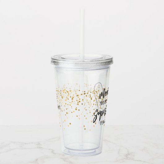 Verre En Acrylique Jour de mères de super héros de maman personnalisé (Droite)