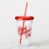 Verre En Acrylique Joyeuse Saint-Valentin (Dos)