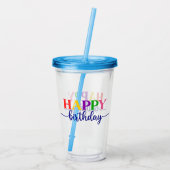 Verre En Acrylique Joyeux anniversaire (Dos)