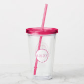 Verre En Acrylique Joyeux Anniversaire Polka Dot Pink Cake Slice Cand (Dos)