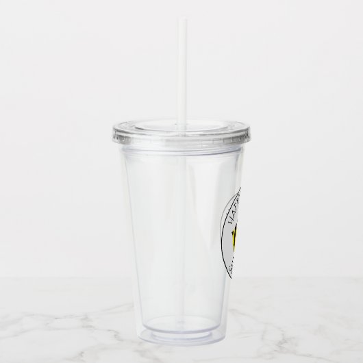 Verre En Acrylique Joyeux Jour des abeilles Jaune Bumblebee Anniversa (Droite)