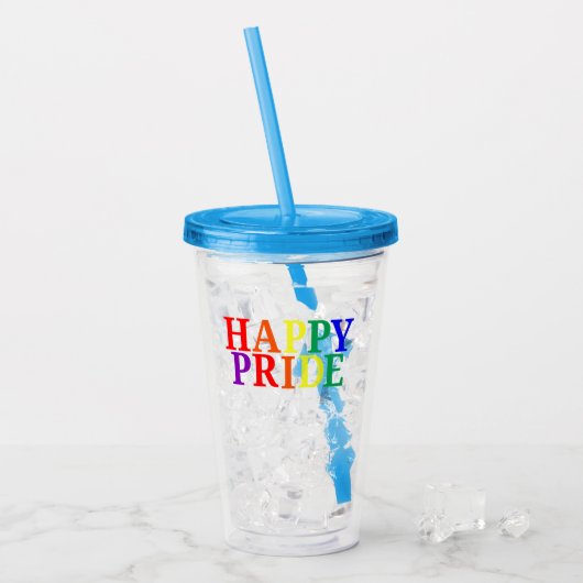 Verre En Acrylique Joyeux Mois de fierté (Devant glace)