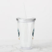 Verre En Acrylique Joyeux Noël bleu et or (Gauche)