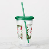 Verre En Acrylique Joyeux Noël de verdure (Gauche)