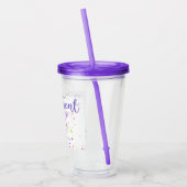 Verre En Acrylique Joyeux Tumbler Acrylique Confetti Retraite (Gauche)