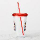 Verre En Acrylique Joyeux Tumbler Acrylique Gnome anniversaire (Gauche)