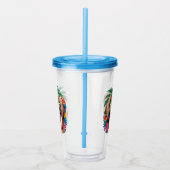 Verre En Acrylique Kawaii Tropical Sloth – Cute Summer Vibes Rainbow (Droite)