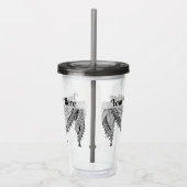 Verre En Acrylique Keffiyeh Écharpe palestinienne tissu traditionnel (Droite)