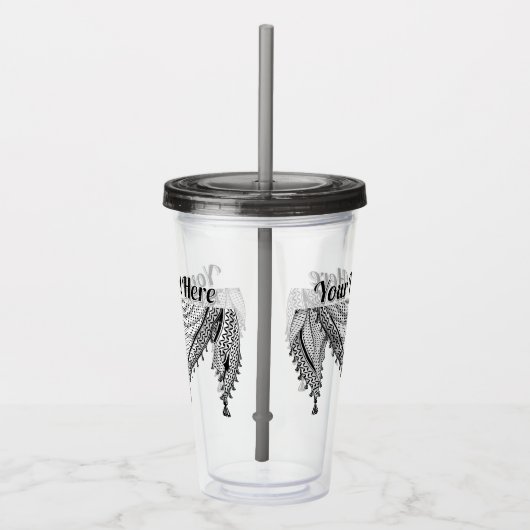 Verre En Acrylique Keffiyeh Écharpe palestinienne tissu traditionnel (Droite)