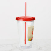 Verre En Acrylique Kitten avec ruban rouge (Droite)