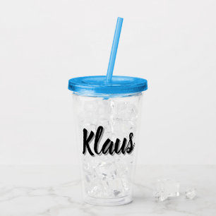 Verre En Acrylique Klaus nom d'homme,