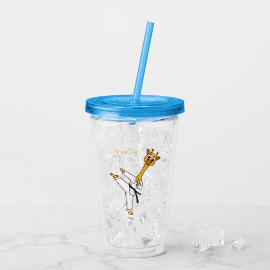 Verre En Acrylique Kung Fu giraffe (Dos glace)