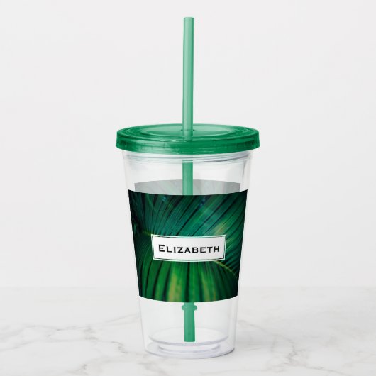 Verre En Acrylique La Feuille verte Forêt tropicale Nature Photo (Devant)