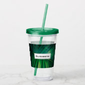 Verre En Acrylique La Feuille verte Forêt tropicale Nature Photo (Dos)