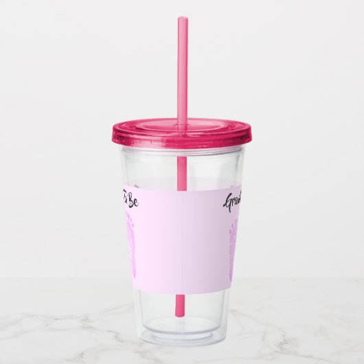 Verre En Acrylique La grand-mère doit être rose Faire-part (Droite)