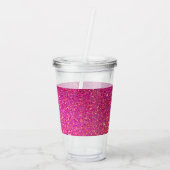 Verre En Acrylique La Parties scintillant Unicorne Pink Rainbow Spark (Dos)