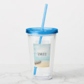 Verre En Acrylique La plage côtière avec bateau en bois (Dos)