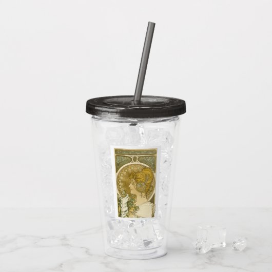 Verre En Acrylique La Plume d'Alphonse Mucha (Dos glace)