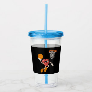 Verre En Acrylique La Saint-Valentin Cœur Plongeant Basket-ball Migno