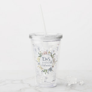 Verre En Acrylique Lac Misty   Dusty Floral Toujours pour toujours Mo