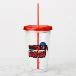 Verre En Acrylique Ladybug et Tikki Soyez Votre Propre Héros !
